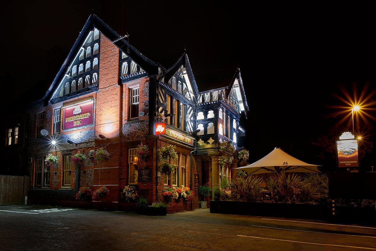 Exterior photography Friendship Inn by Night - Prestwich